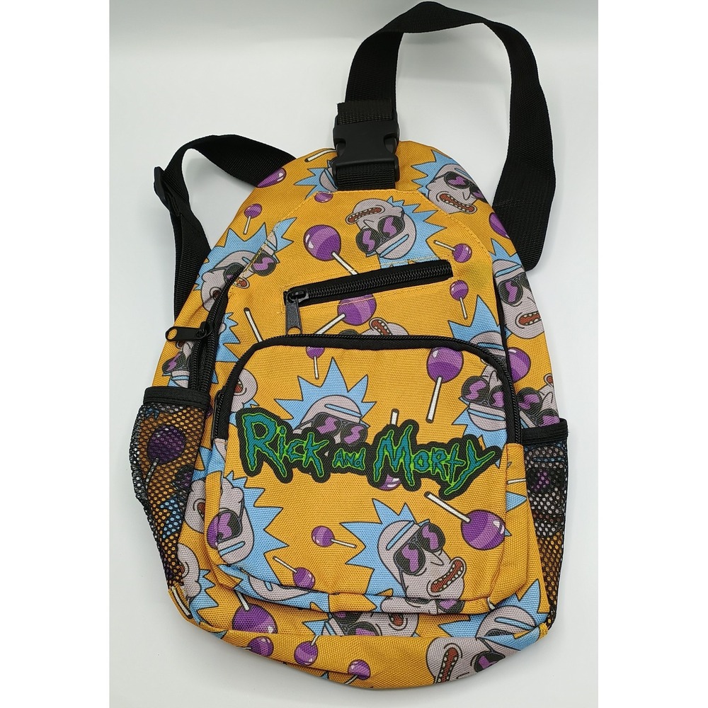 9x14" Rick And Morty Sling Bag Backpack